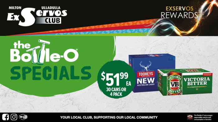 Tooheys New 30 Pack or VB 24 Pack