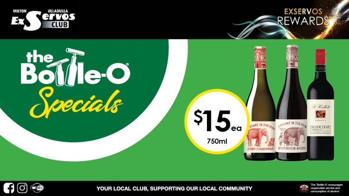 Elephant in the Room Range or St Hallett Black Clay Shiraz