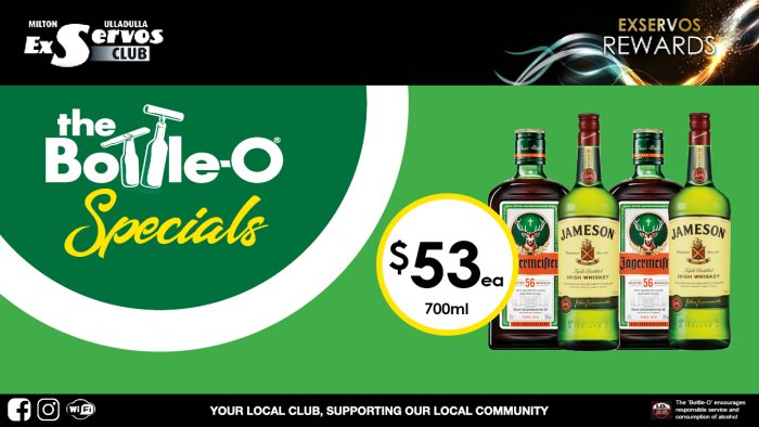 Jagermeister or Jameson Irish Whiskey