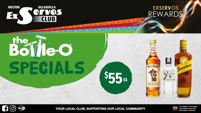 Captain Morgan Spiced Rum (1L), Bundaberg Rum UP (1L) or Roku Gin (700ml)