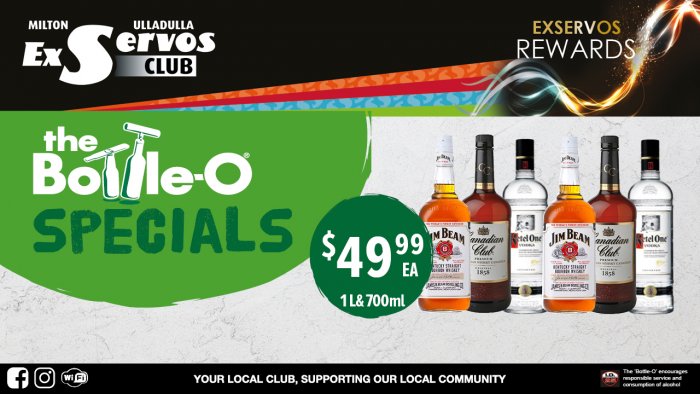 Jim Beam White Label, Canadian Club or Kelet One Vodka 700ml