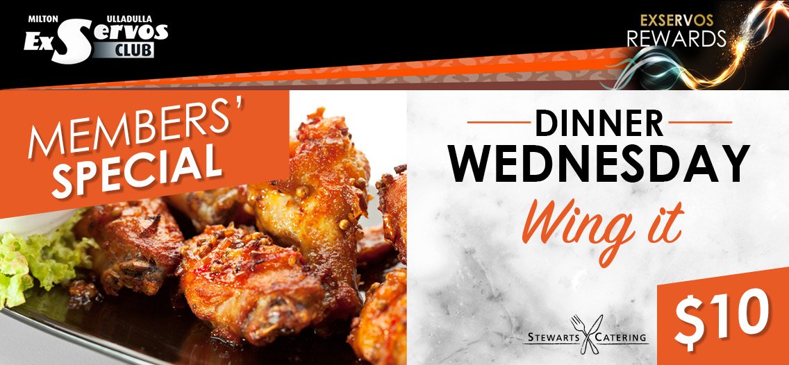Wing it - Dinner Wednesday (from Weds 12 September)