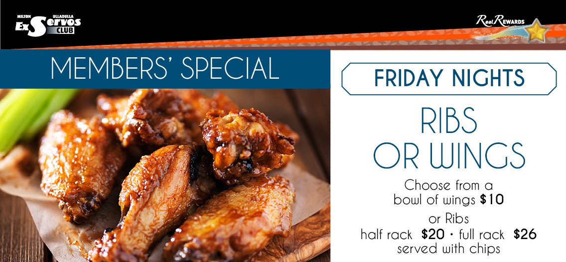 Friday Ribs or Wings