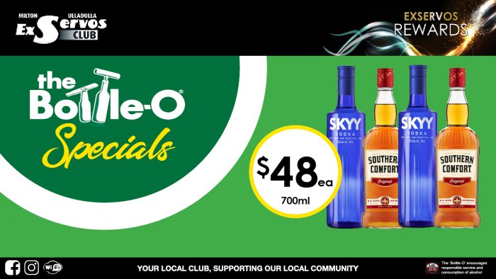 Skyy Vodka or Southern Comfort