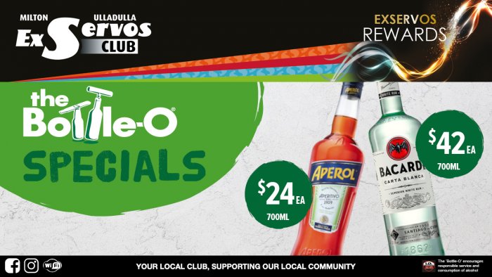 Aperol Aperitif or Bacardi