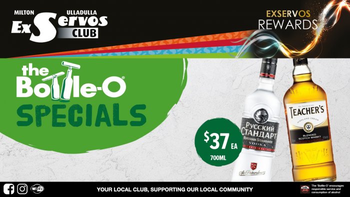 Russian Standard Vodka or Teacher’s Scotch