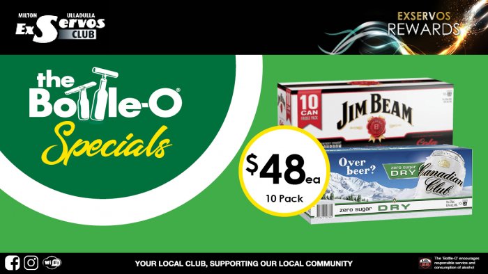 Jim Beam & Cola or Canadian Club & Dry or Cola